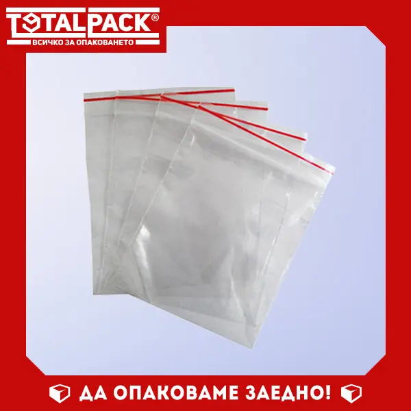 Плик с цип LDPE 30/40см, 100бр. термо кутия за храна с прикачен капак 500мл Плик с цип LDPE 30/40см